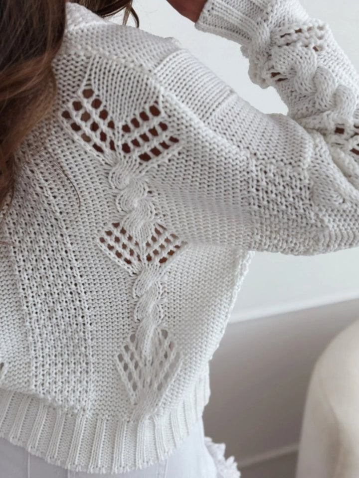 Button Up V-Neck Cardigan