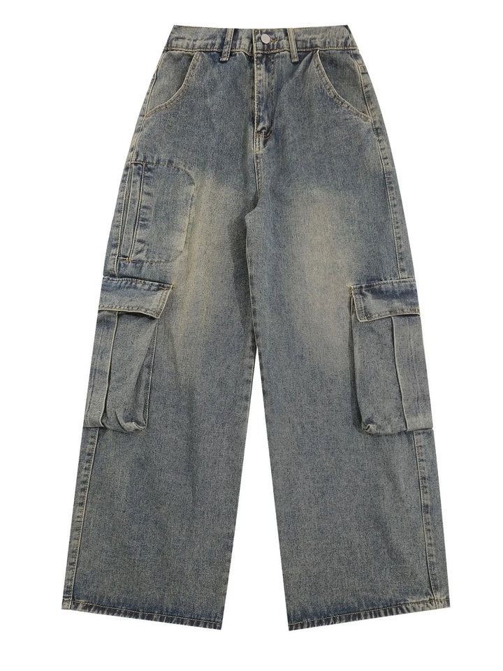 Men's Wide Leg Cargo Jeans