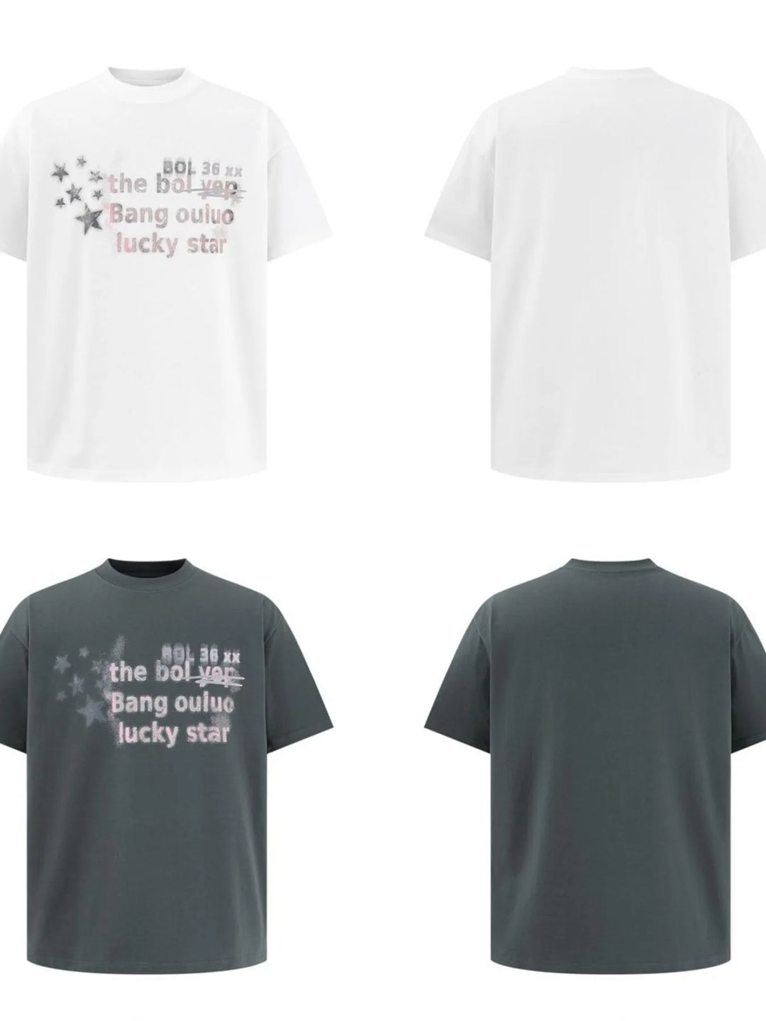 Men's Star Letter Graphic Short Sleeve T-Shirt