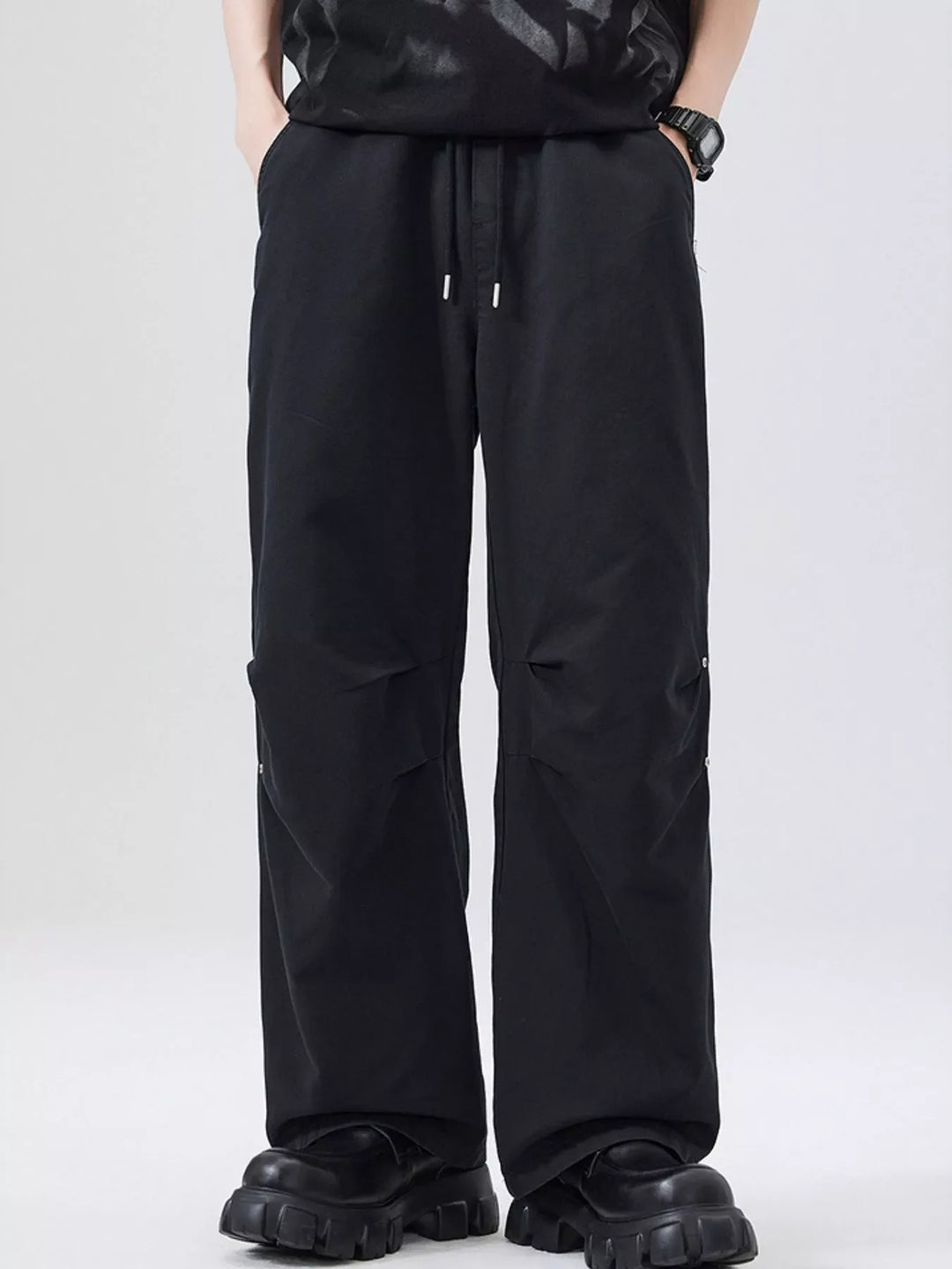 Men's Full Size Wide Leg Drawstring Pants Plus Size