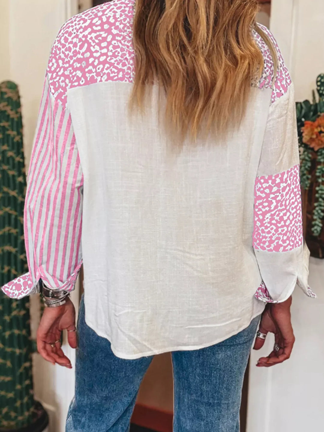 Leopard Striped Western Casual Shirt