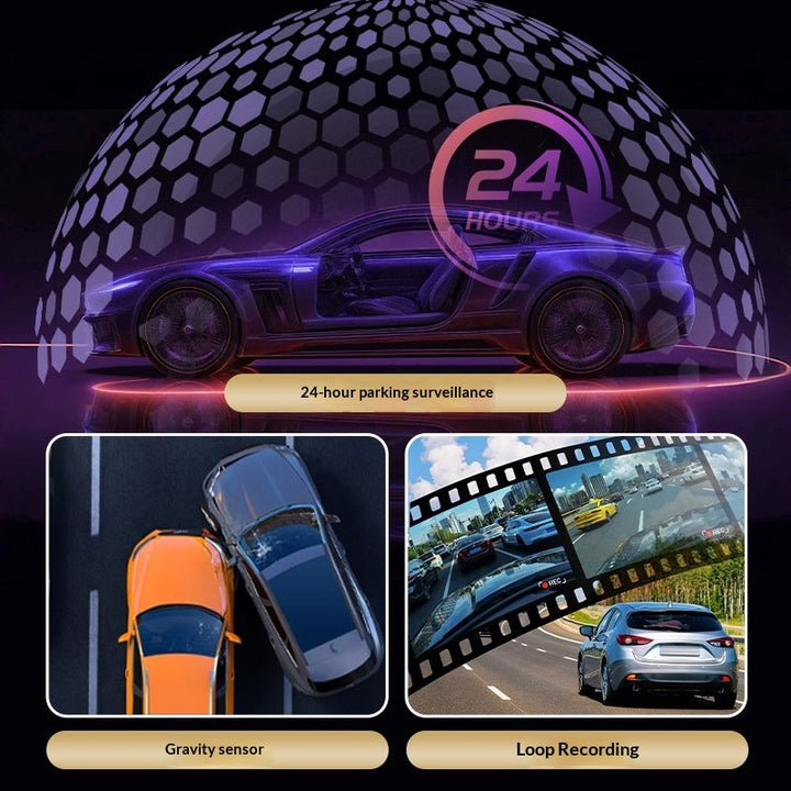 High-definition Night Vision Dual-camera Dash Cam With Front And Rear Recording