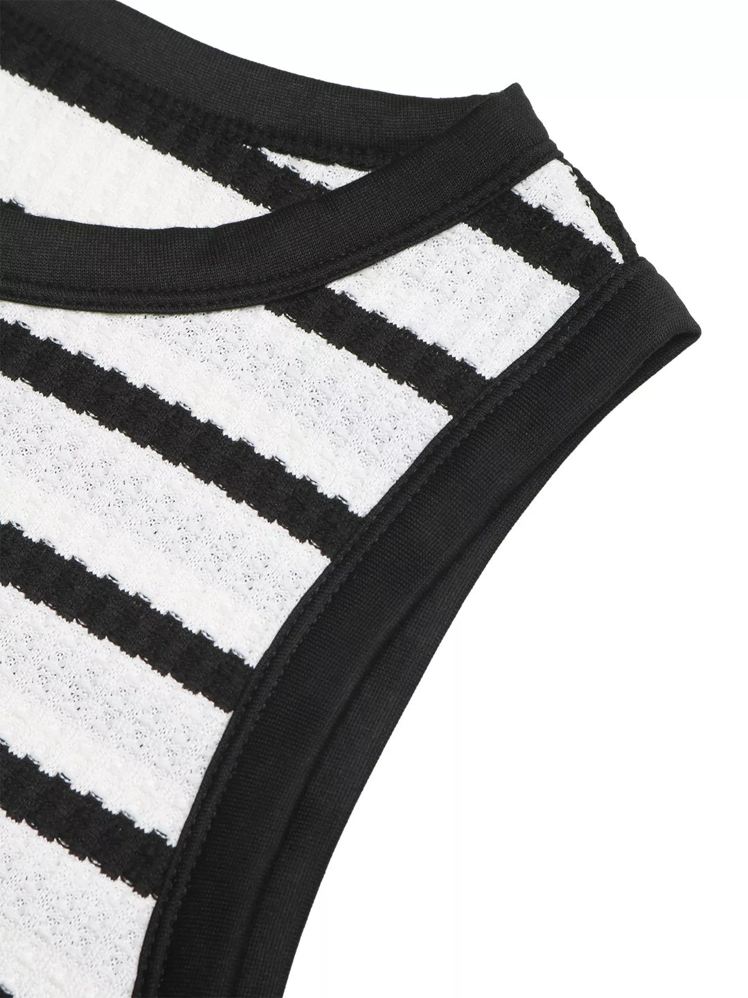 Sleeveless Striped Bodycon Midi Dress
