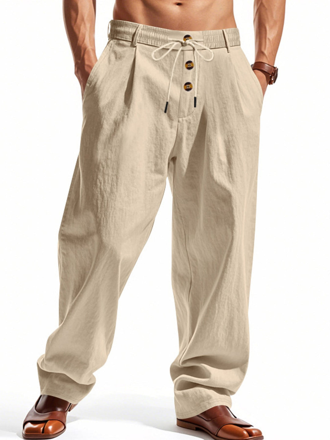 Men's Full Size Drawstring Loose Fit Pants Plus Size