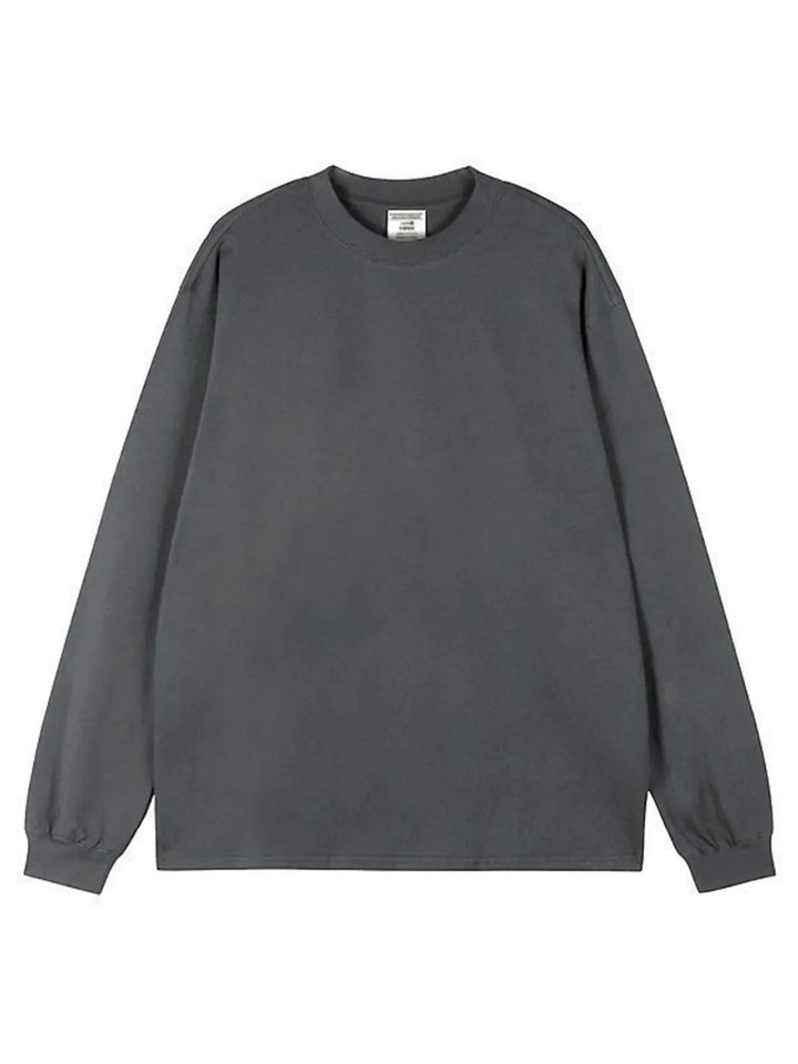 Men's Plus Size Round Neck Long Sleeve T-Shirt