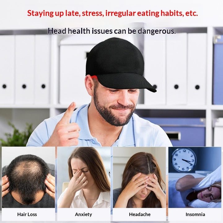 180LED Infrared Phototherapy Cap, Red Light Hot Compress For Hair Care