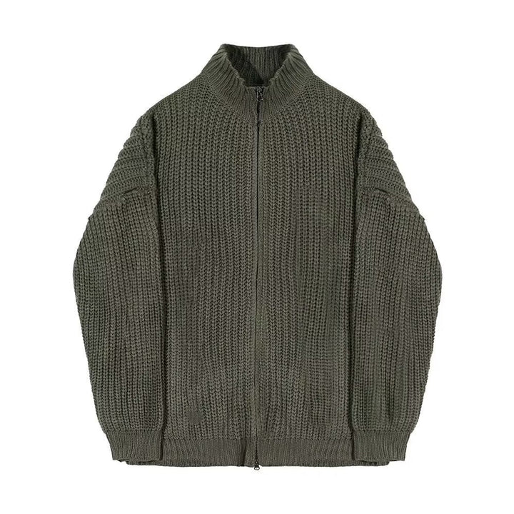Half Turtleneck Men's Spring And Autumn All-matching Lazy Style Solid Color Sweater Coat