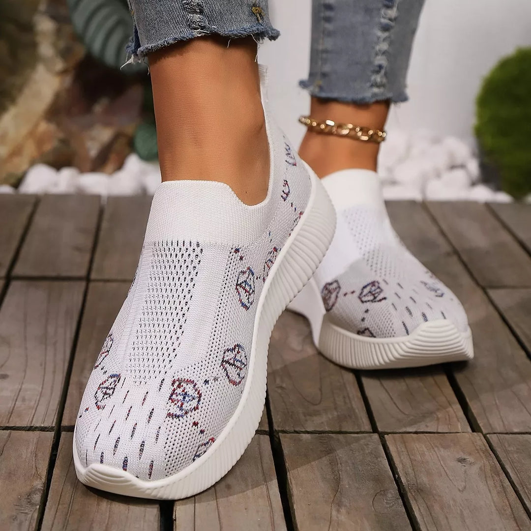 Mesh Round Toe Slip-Ons