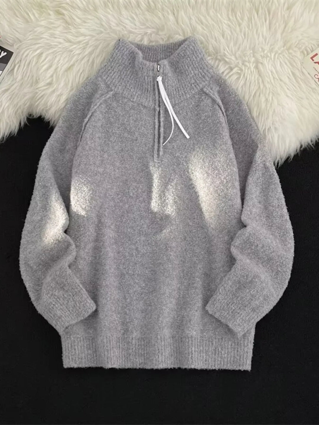 Men's Half-Zip High Neck Sweater