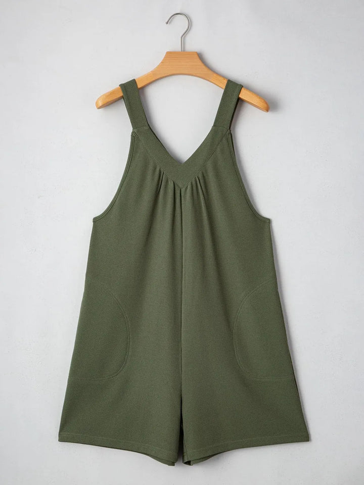 V-Neck Wide Strap Romper