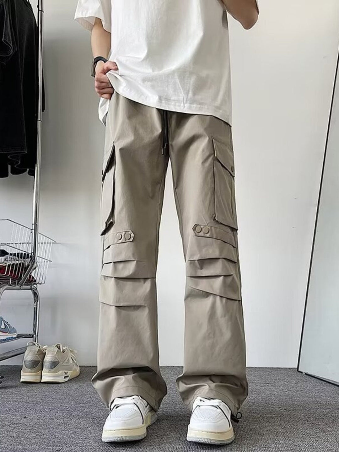 Men's Plus Size Loose Fit Multi-Pocket Cargo Pants