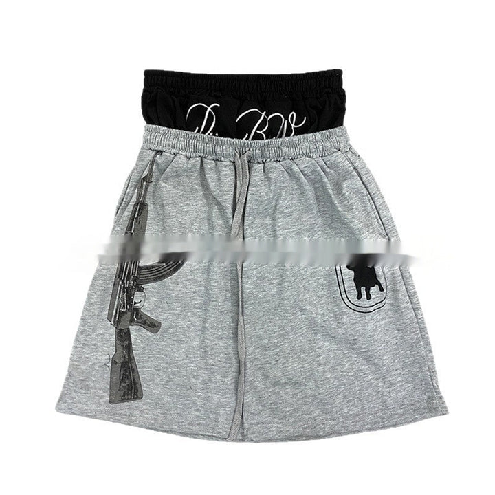 Mens Relaxed-Style Casual Cropped Shorts