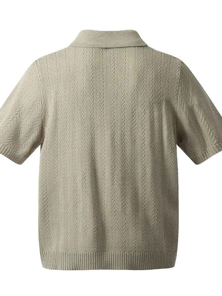 Men's Button Detail Short Sleeve Polo