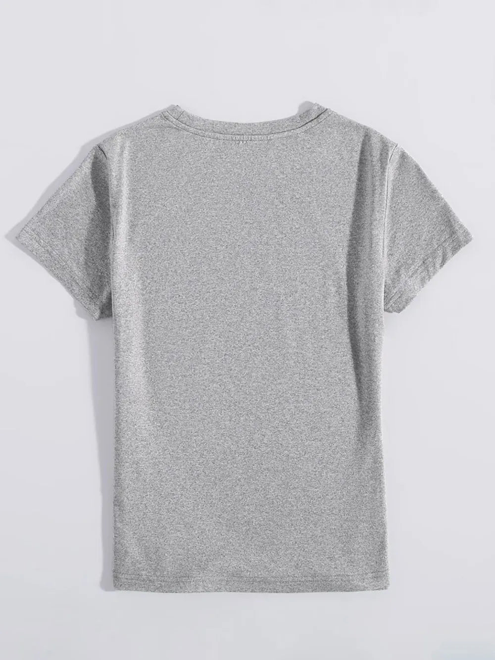 Graphic Heart Round Neck Short Sleeve T-Shirt