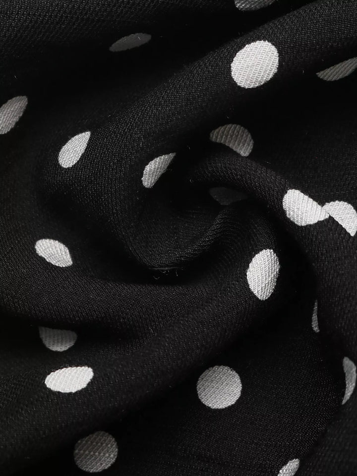 Polka Dot Ruffle Hem Spaghetti Strap Dress