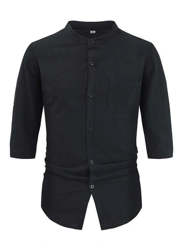 Men's Plus Size Button Down Half Sleeve Shirt