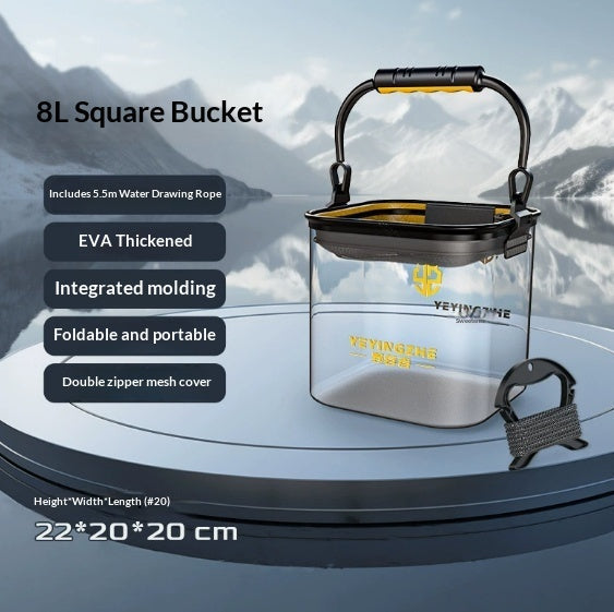 Thickened Transparent Fishing And Water-drawing Bucket