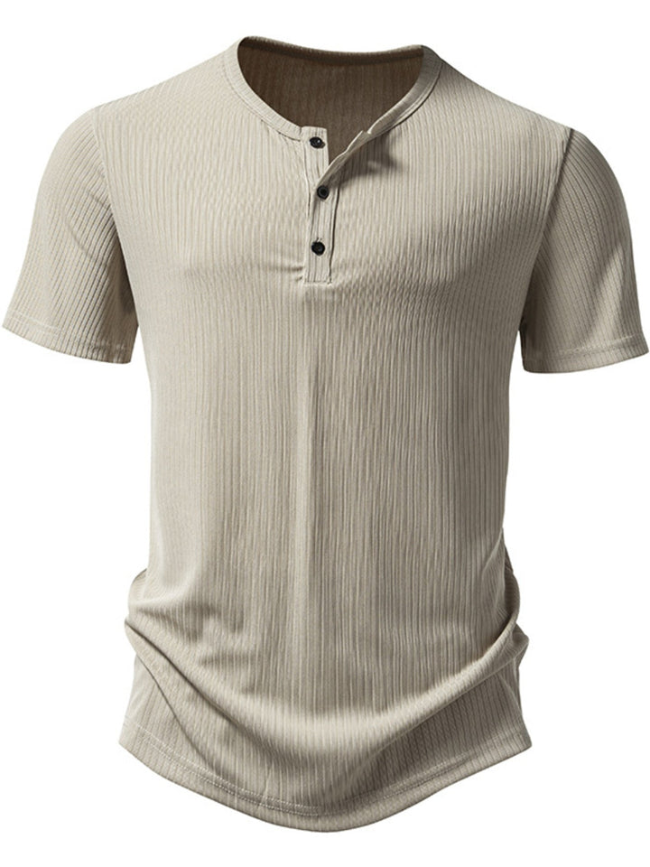 Men's Button Detail Short Sleeve T-Shirt
