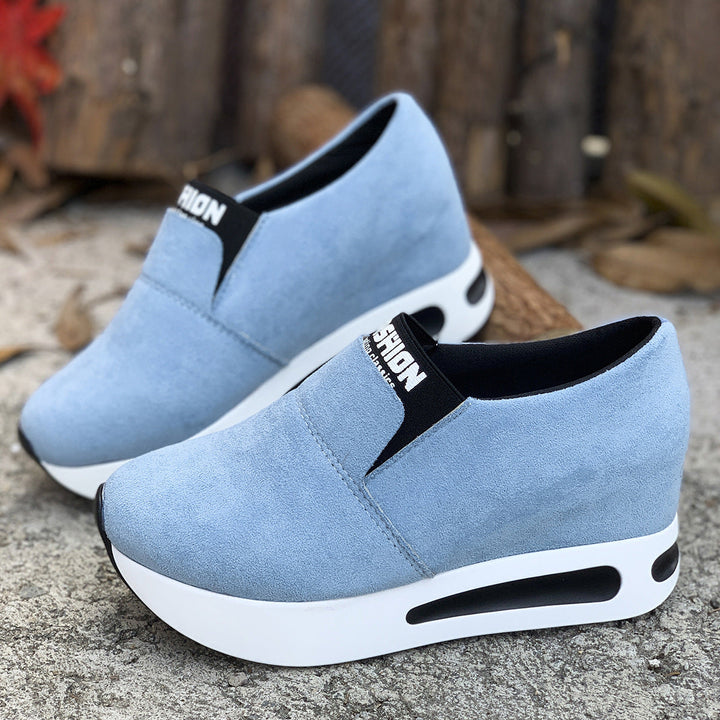 Round Toe Platform Slip-Ons
