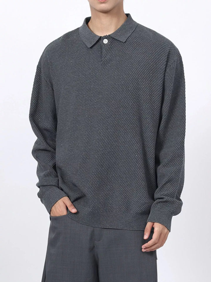 Men's Textured Long Sleeve Knit Top