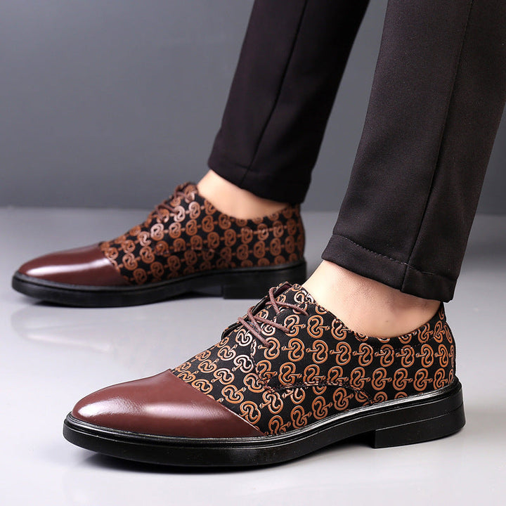 Men's Casual British-Style Korean-Style Pointed-Toe Leather Shoes