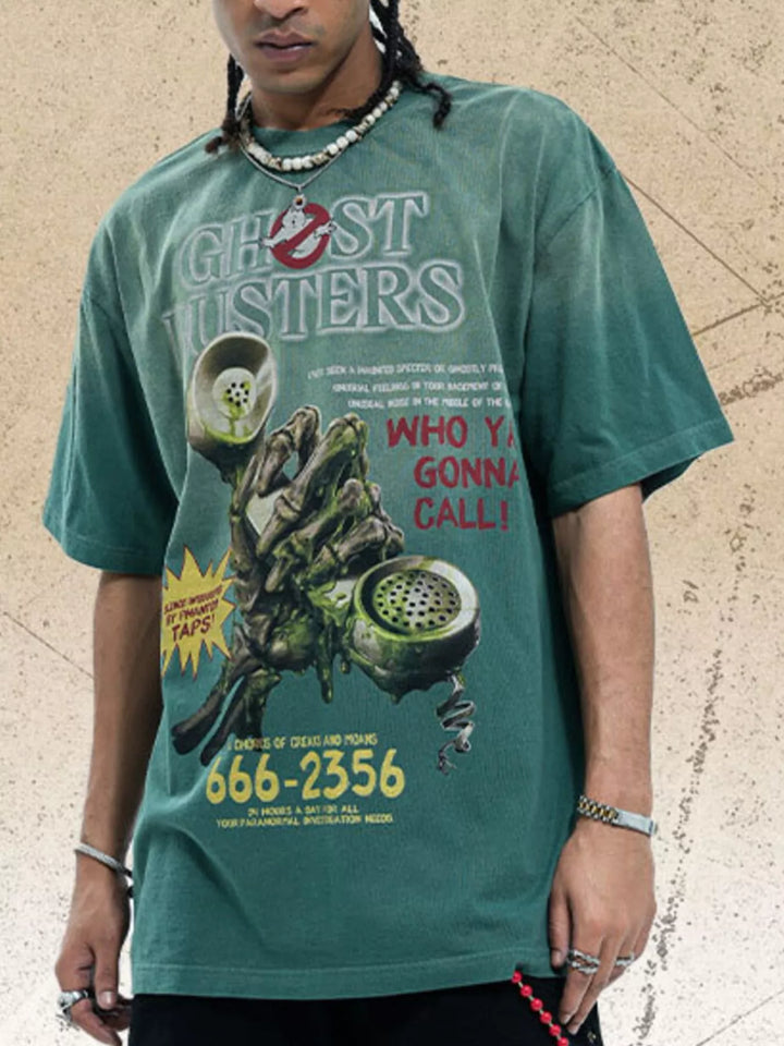Men's Graphic Round Neck Vintage T-Shirt