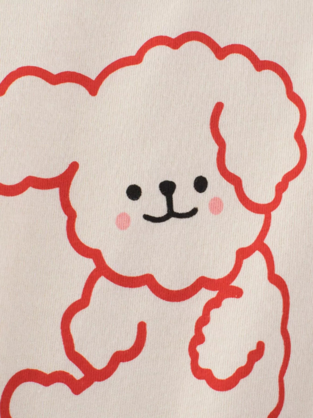 Children's Dog Graphic T-Shirt with Contrast Trim