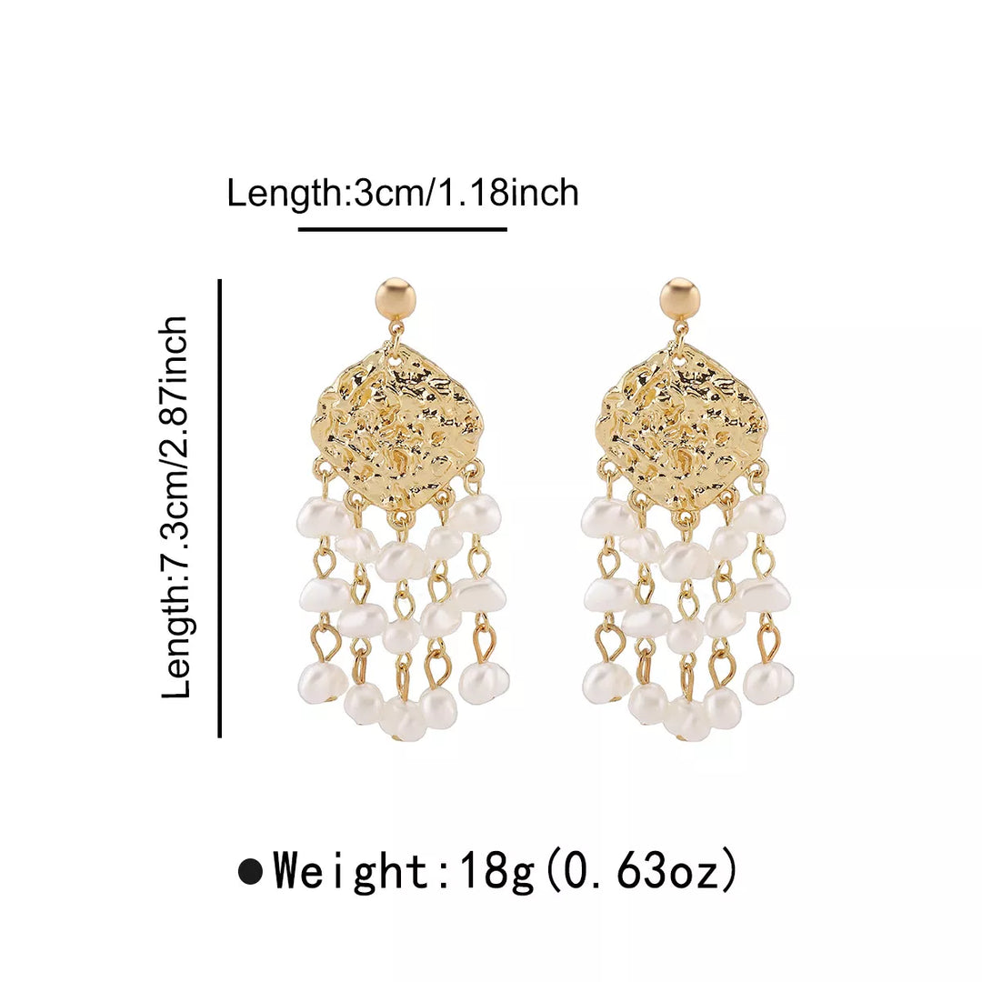 18K Gold-Plated Dangle Earrings