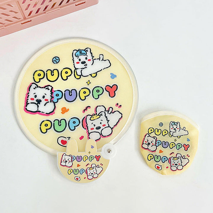 Cute folding group fan-car puffer fish-1