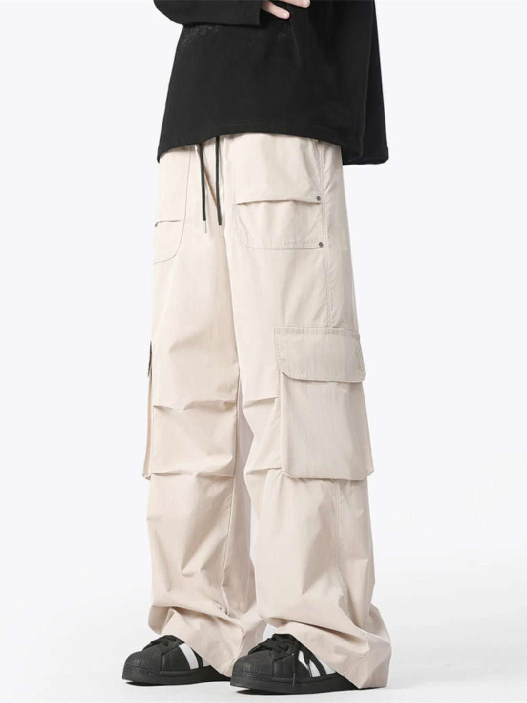 Men's Plus Size Wide Leg Cargo Pants