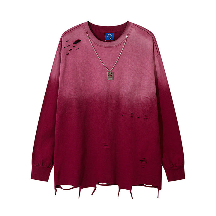 Tie-dye Gradient Long-Sleeve T-Shirt For Men
