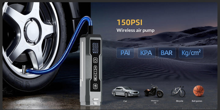 Multifunctional Cordless Car  Starter & Tire Inflator Vacuum Cleaner, High Power For Vehicles