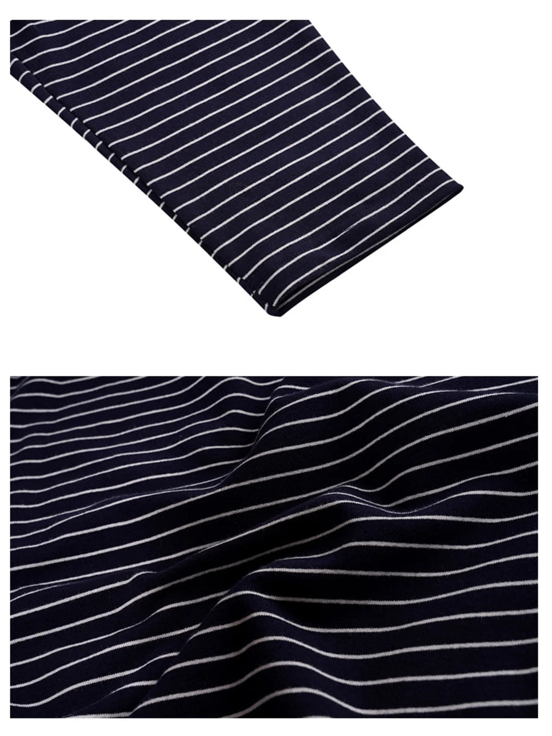 Men's Oversized Striped Long Sleeve T-Shirt