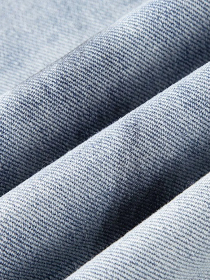 Men's Full Size Distressed Wide Leg Jeans Plus Size