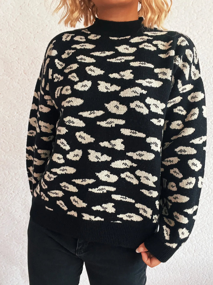 Mock Neck Long Sleeve Sweater