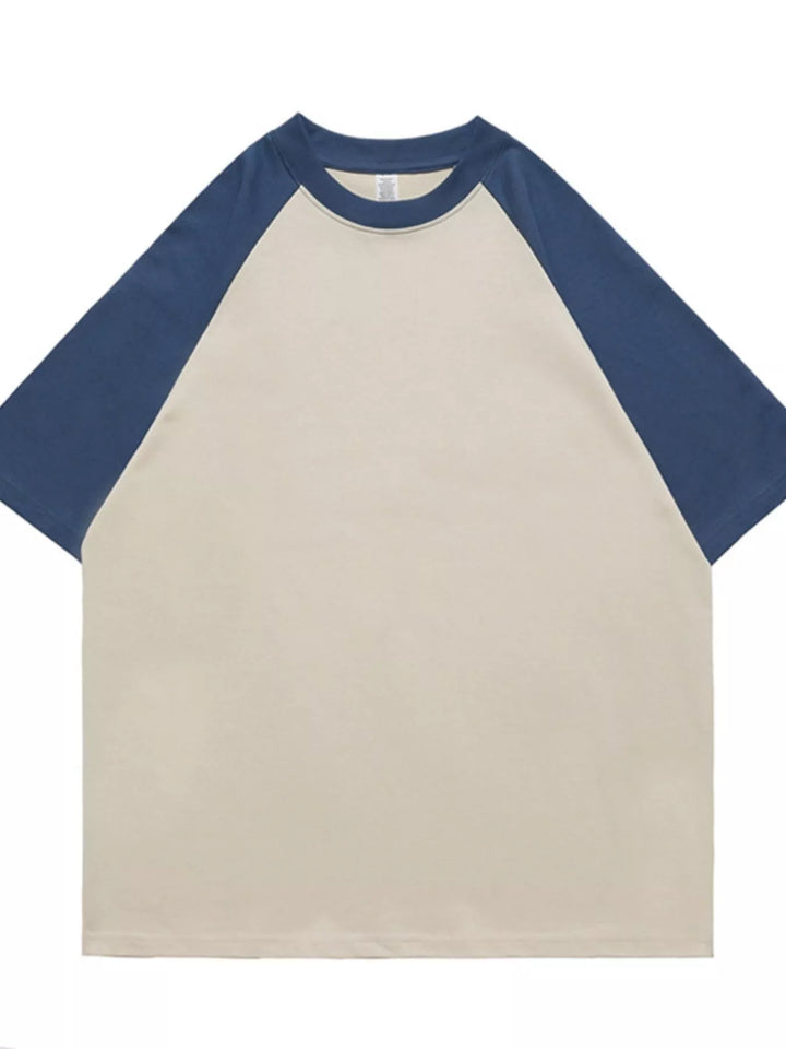 Men's Contrast Round Neck Half Sleeve T-Shirt