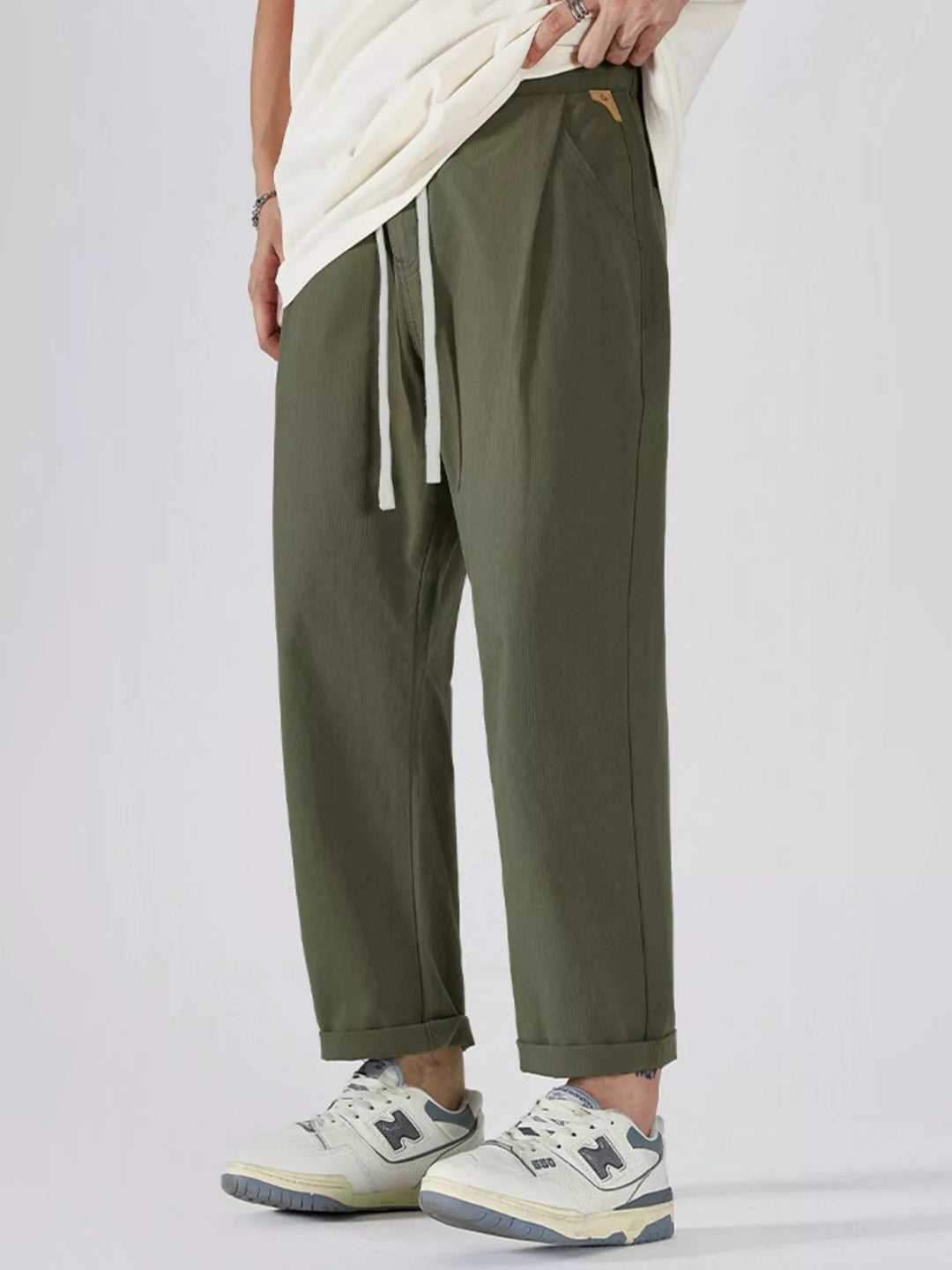 Men's Full Size Drawstring Wide Leg Pants Plus Size