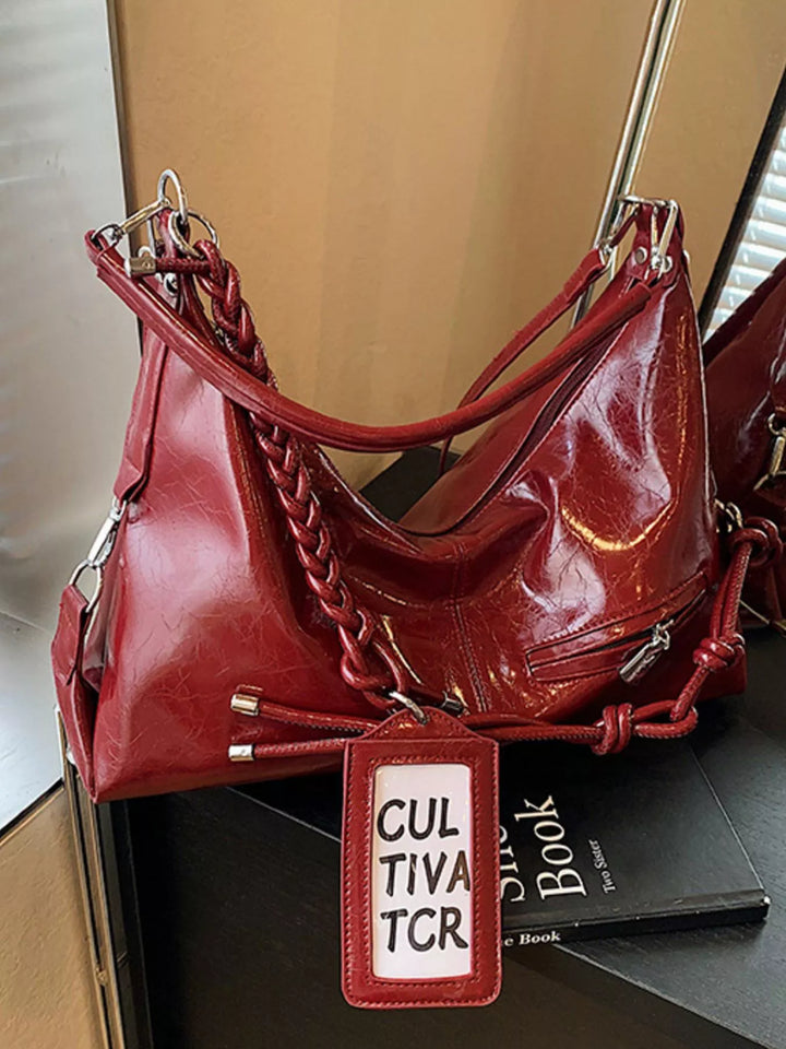 Vintage Braided Strap Shoulder Bag