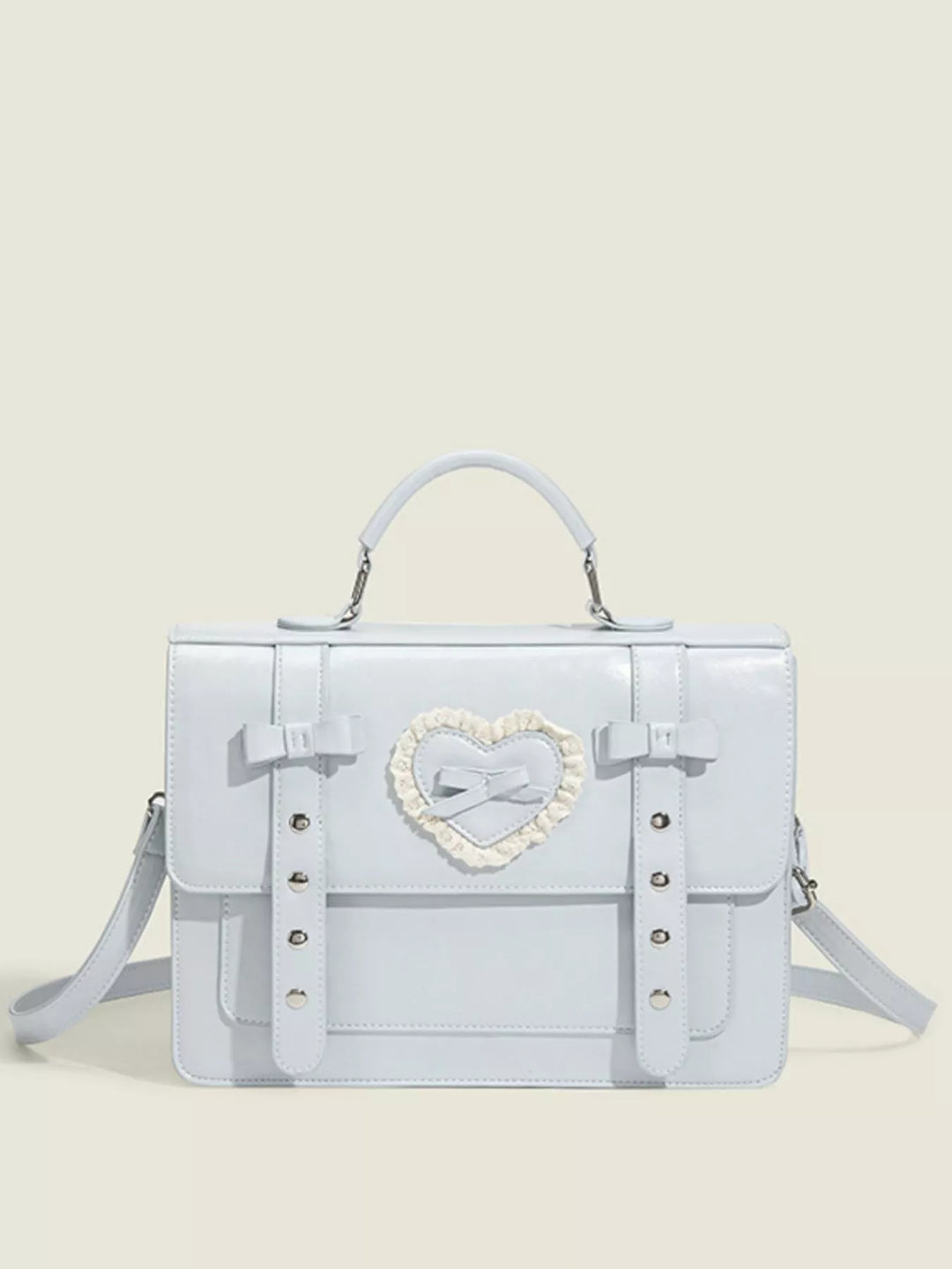 Heart Decor Buckle Backpack Bag