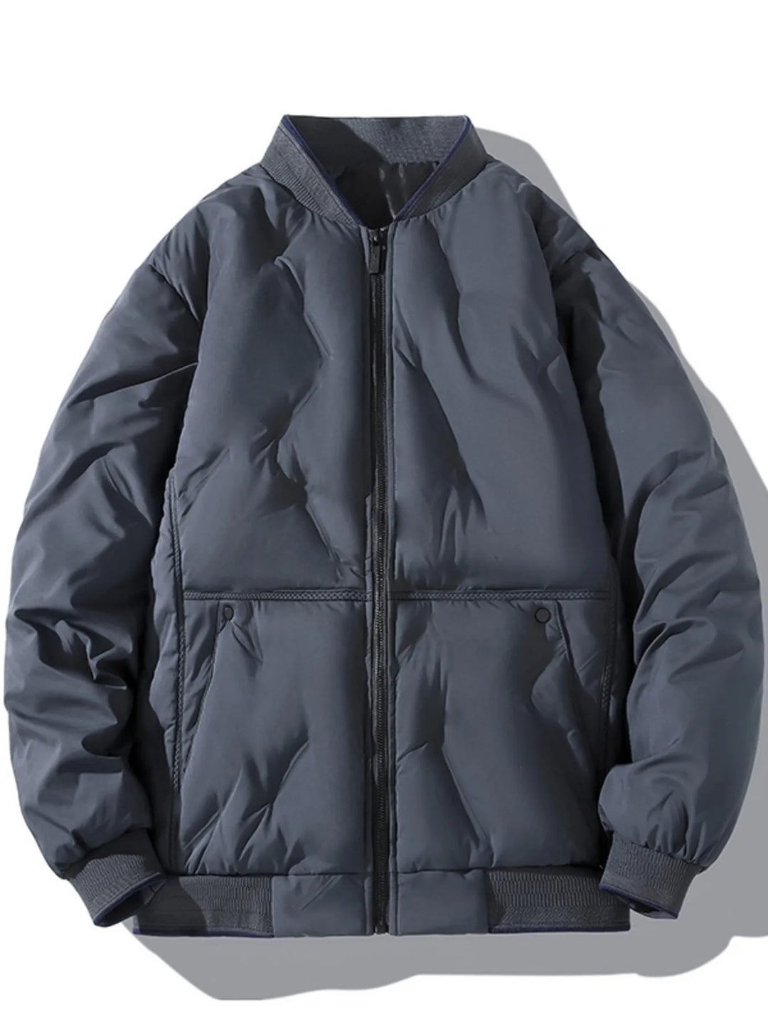 Men's Plus Size Quilted Zip Up Jacket