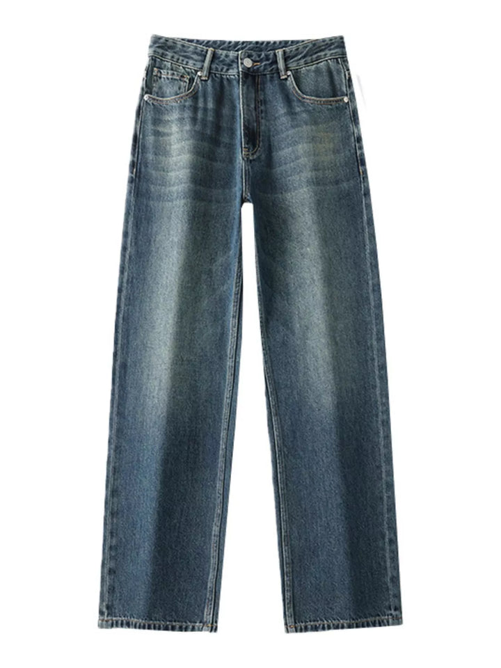 Men's Vintage Wash Wide Leg Jeans