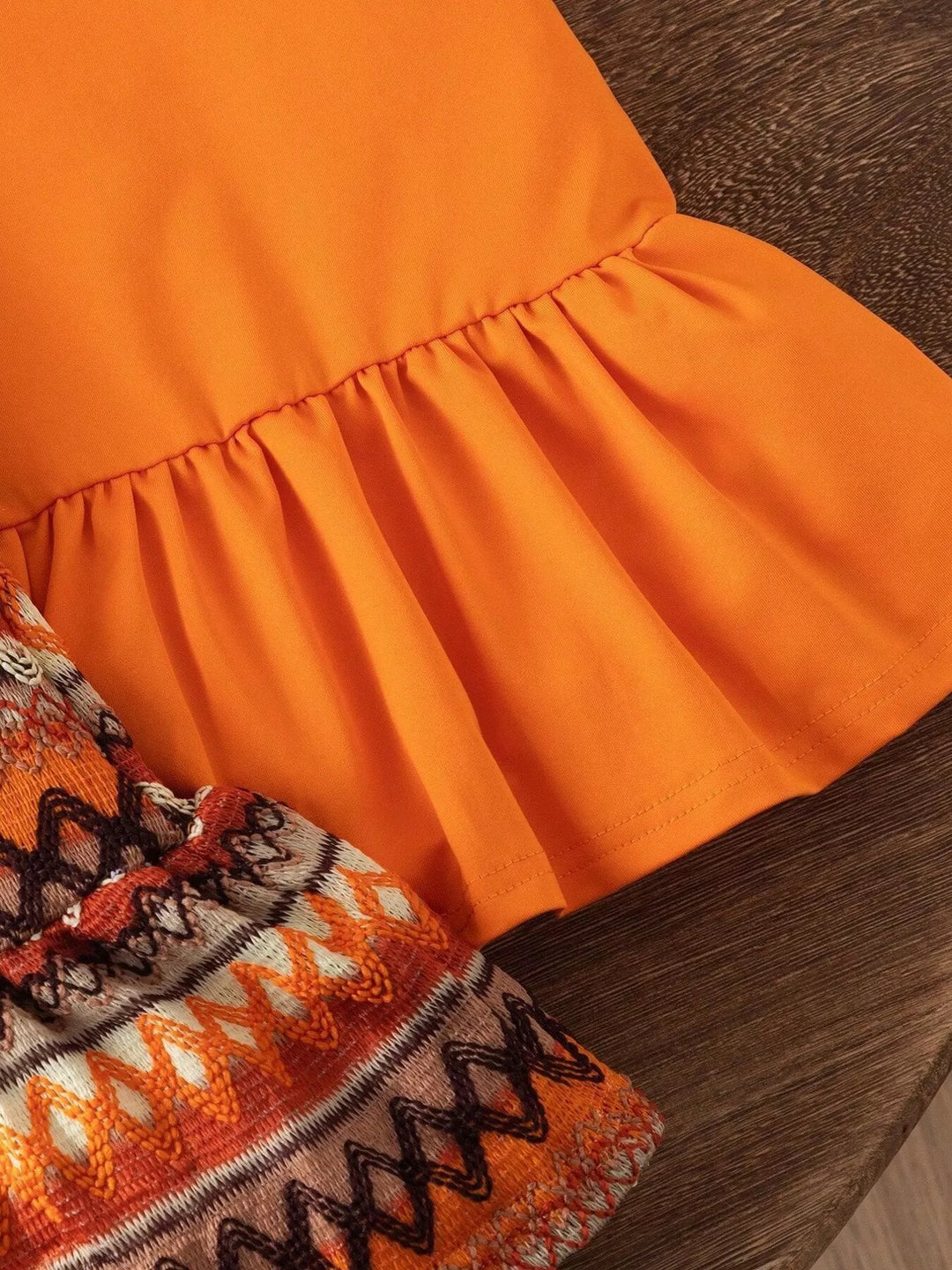 Children's Ruffled Hem Halter Neck Dress