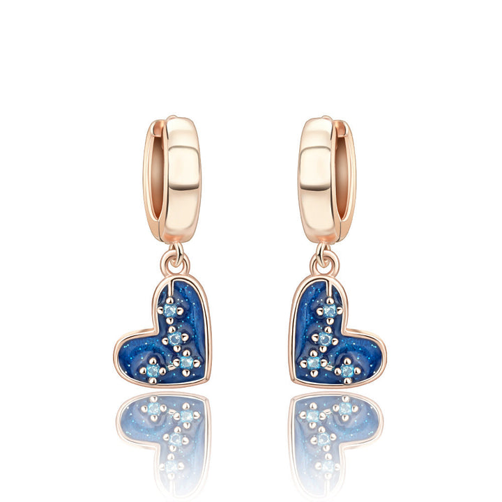 White Copper Electroplated With Thick Silver Personalized Earrings