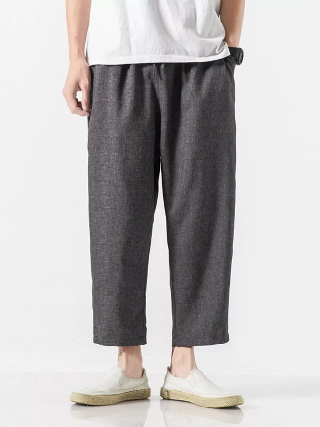 Men's Plus Size Casual Cropped Pants