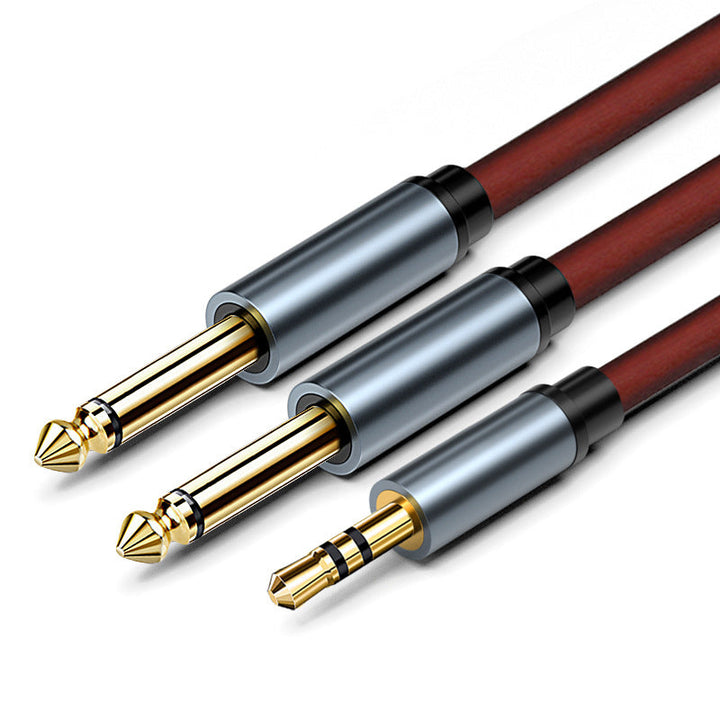 3.5 To 6.5 Audio Cable, Two-core One-to-two Male-to-male Computer Mobile Phone Mixer Power Amplifier Cable