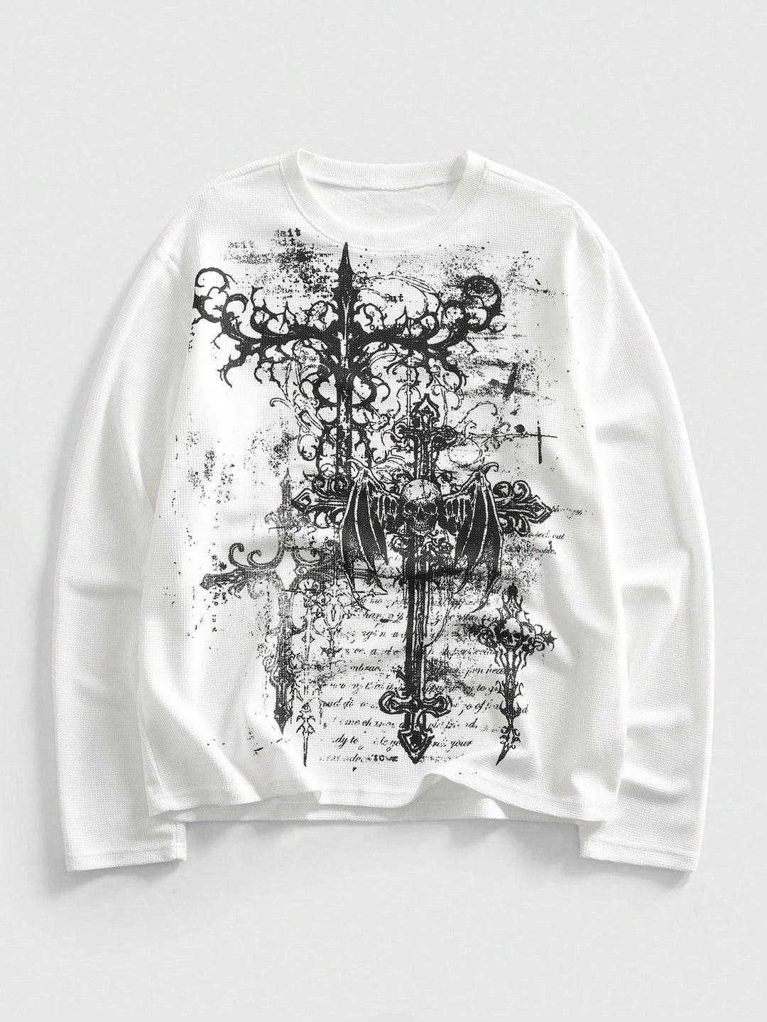 Letter Skull Print Personalized Casual Top
