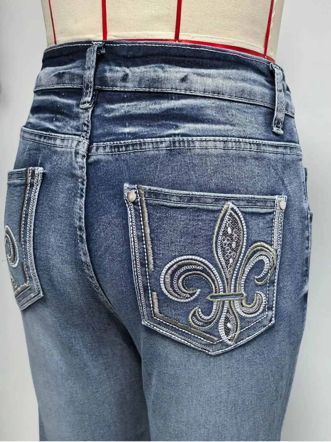 High-Waisted Flare Leg Jeans