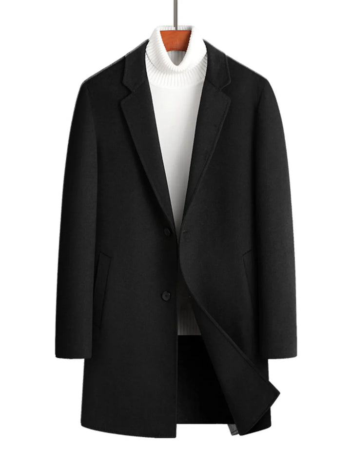 Men's Plus Size Button Up Long Sleeve Coat
