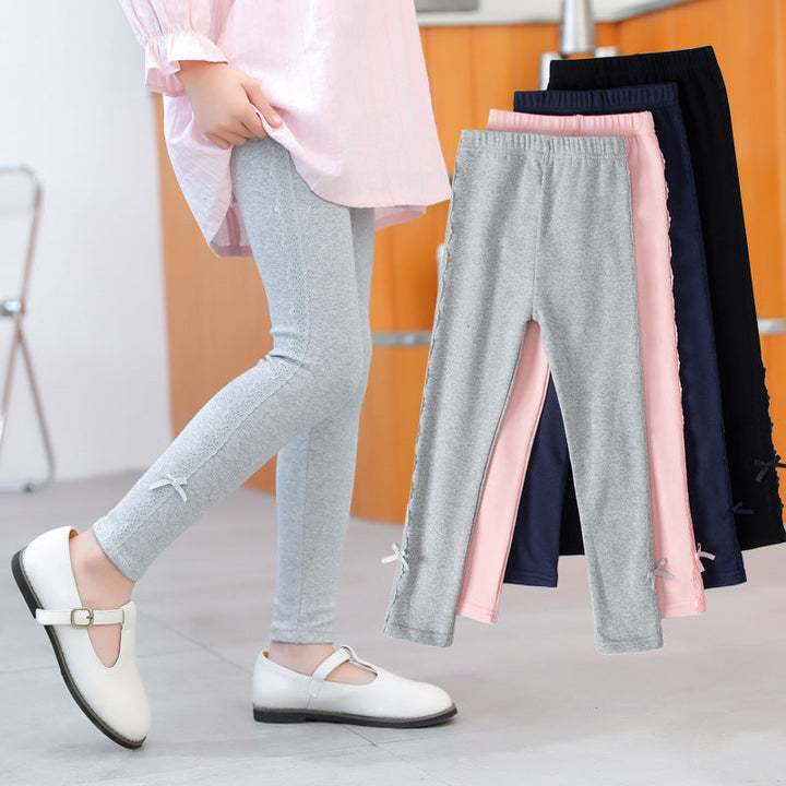 Mid-rise Cotton Slim-fit Girls Leggings