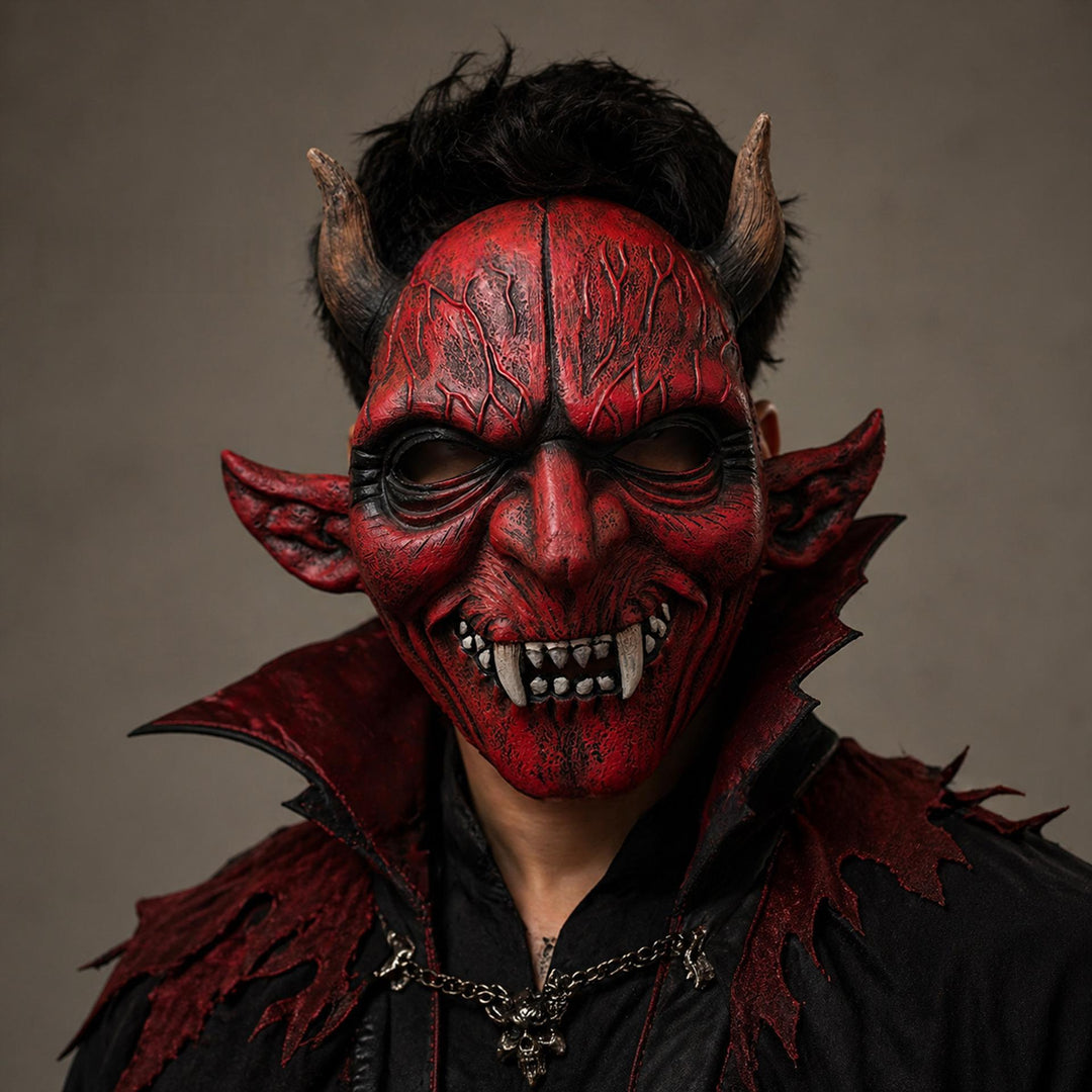 Halloween Red Devil Mask Carnival Decoration